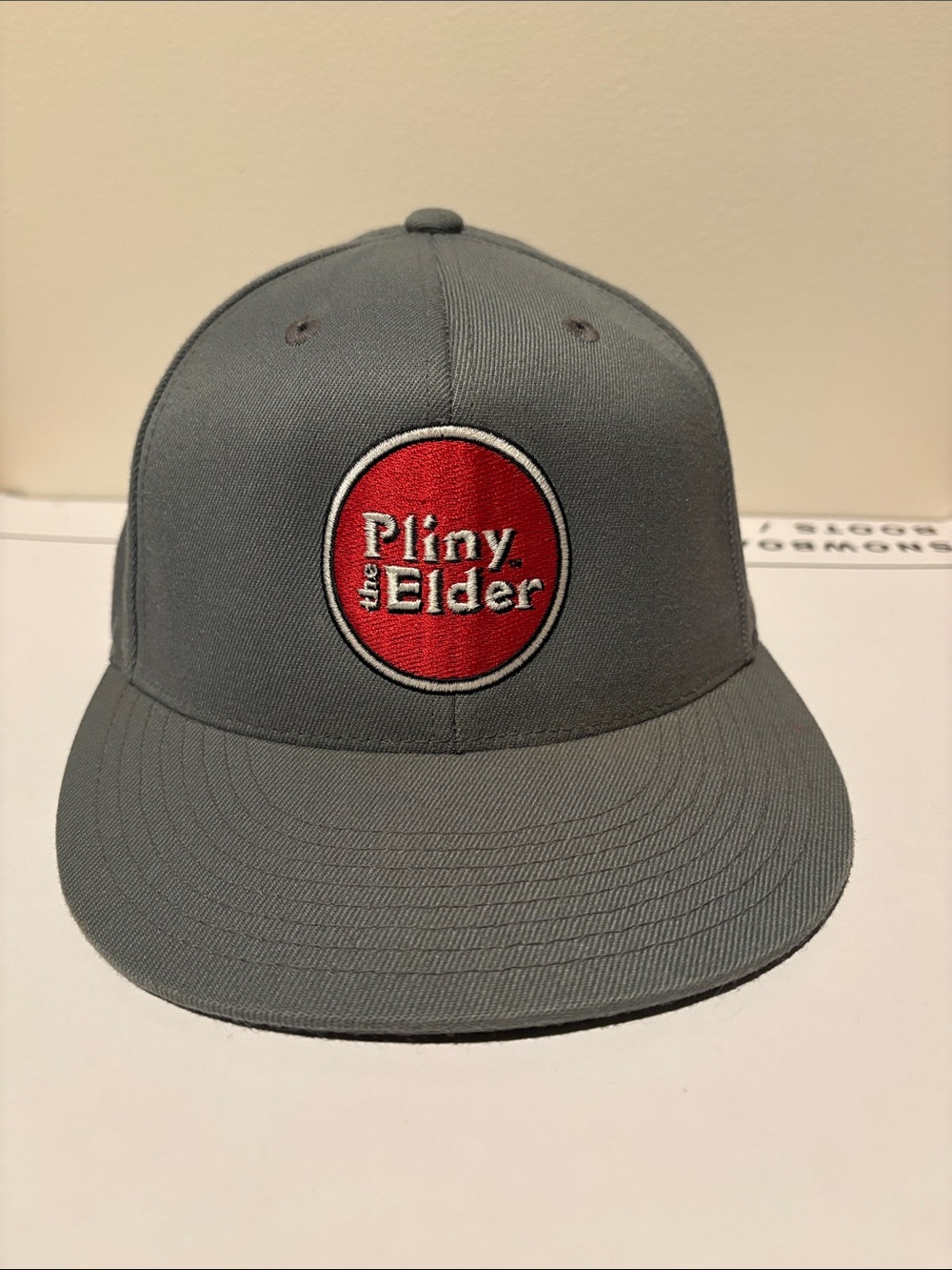 Kids' Gray Baseball Cap with Red Logo